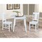 International Concepts 42 in. Solid Wood Round Dual Drop Leaf Dining Table with 2 Chairs in White K08-42DL-C10-2 - alternate 6